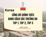 Danh Sách Trường Đại Học Top 1, Top 2, Top 3 Hàn Quốc